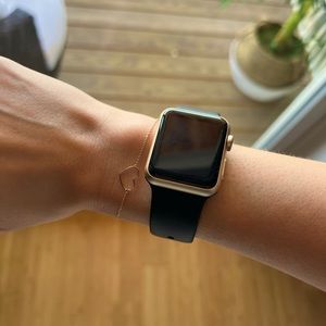 Apple Watch - Series Two, Gold Aluminum 38 MM with Black Sport Band